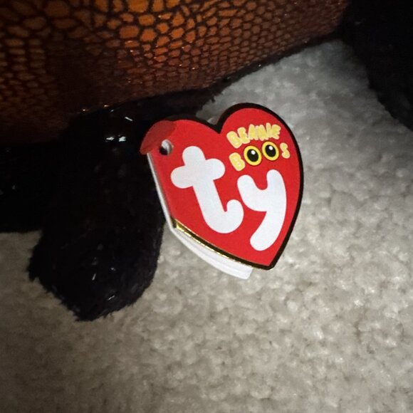 NWT TY Beanie Boo - MERLIN the Dragon 9" - Plush Black Dragon 2017 - Picture 11 of 14